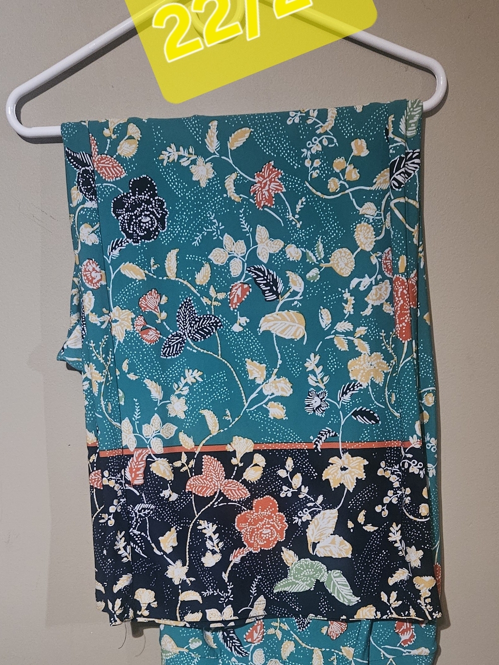Floral Teal & Navy Maxi Skirt - Brand